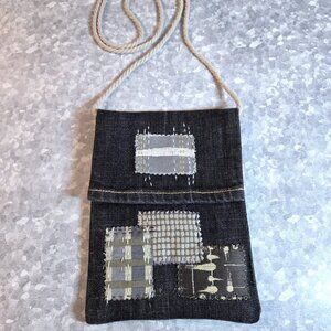 Denim Hand Crafted Crossbody Bag